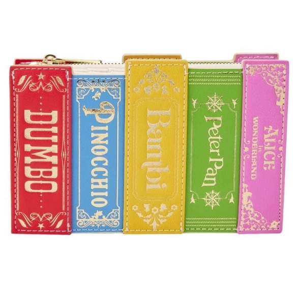 LOUNGEFLY STITCH SHOPPE DISNEY CLASSIC BOOKS CROSSBODY BAG, WALLET, LT. ED. PINS - Picture 8 of 15